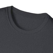 Unisex Softstyle T-Shirt in dark grey, showcasing a comfortable crew neckline.