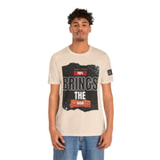 Funny Dad Joke Short Sleeve Tee, Papa Brings the Bacon