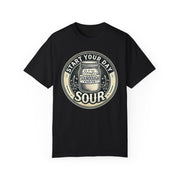 Comfort Colors 1717 tee with sourdough-inspired design, black.
