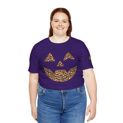 Leopard Print Jac O'Lantern Halloween Tee