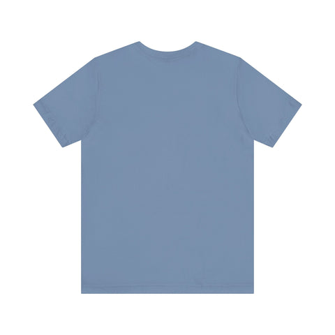 Blue unisex motivational T-shirt with vibrant design, part of the F.I.R.E. Movement collection.