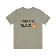 F.I.R.E. Movement motivational unisex t-shirt with bold design.