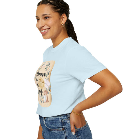 Vibrant unisex garment-dyed T-shirt with "Mom&