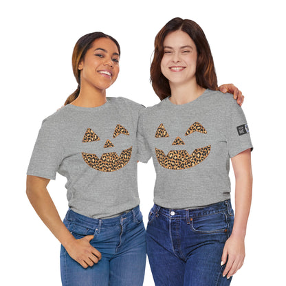 Leopard Print Jac O'Lantern Halloween Tee