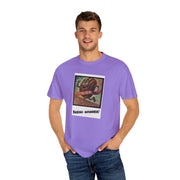 Unisex Bread Winner T-Shirt in vibrant purple with bread-themed design, featuring garment-dyed 100% US cotton for comfort.