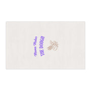 Mama Makes The Dough cotton tea towel with charming kitchen design.