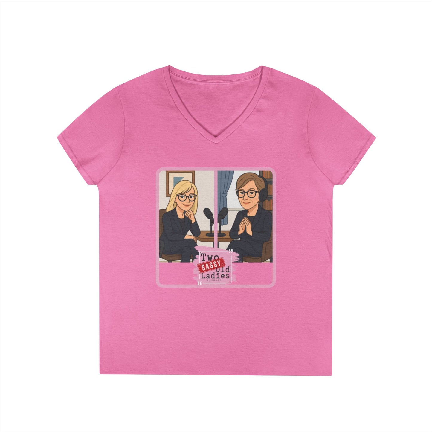 Sassy Ladies' V-Neck T-Shirt, Funny Tee, Gifts for Friends, Birthday Shirt, Retro Vibe, Mother's Day Gift