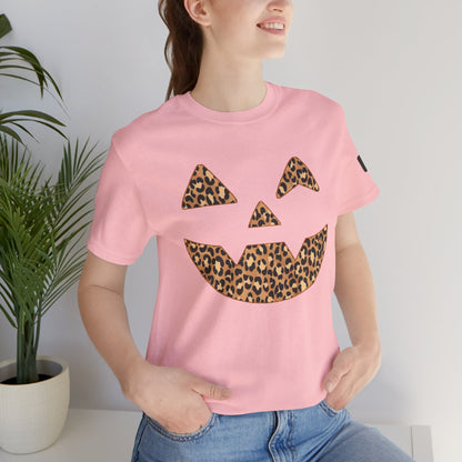 Leopard Print Jac O'Lantern Halloween Tee