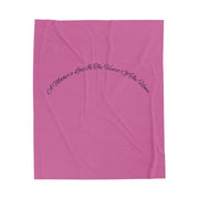 Cozy Velveteen Plush Blanket - A Mother's Love Theme