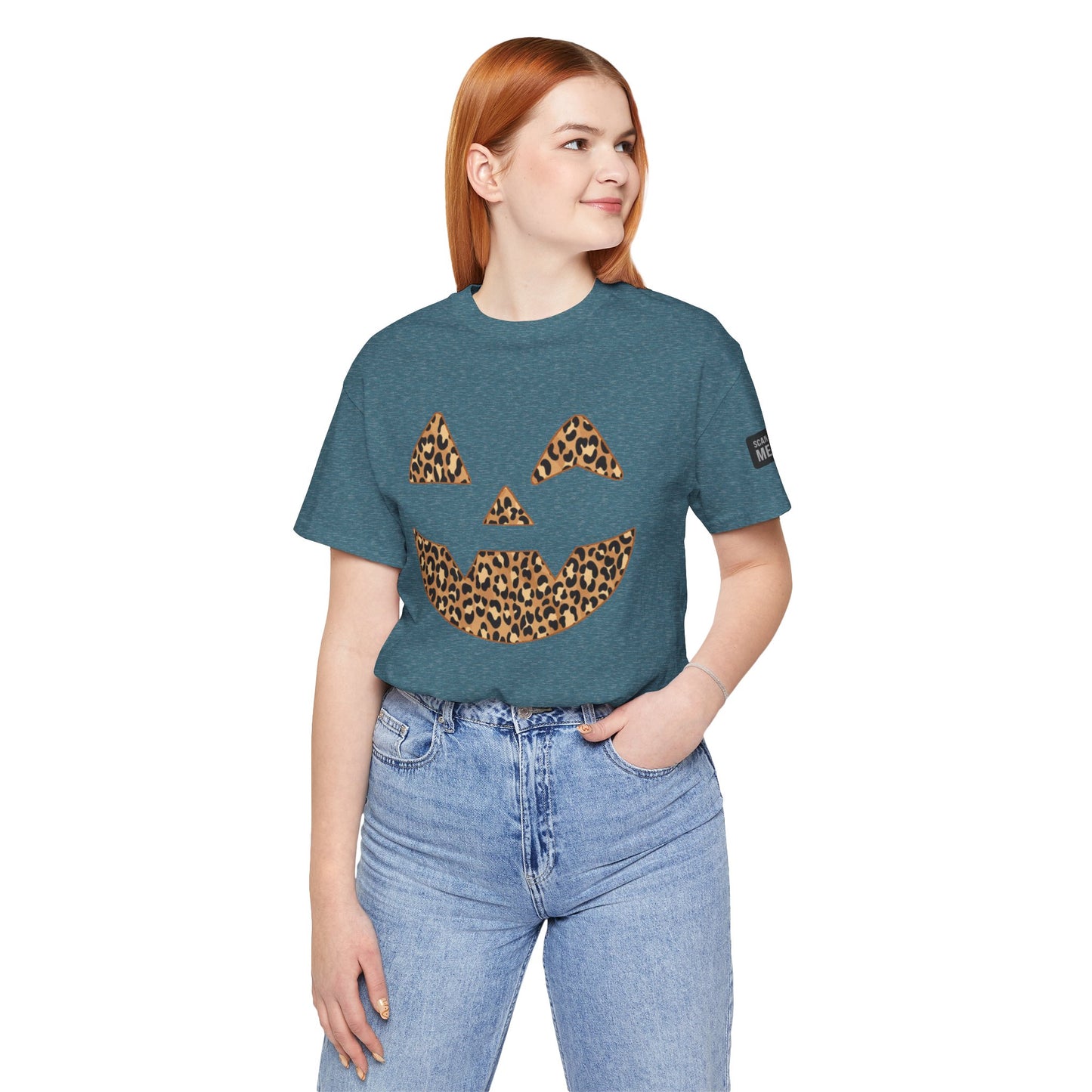 Leopard Print Jac O'Lantern Halloween Tee