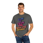 Unisex garment-dyed T-shirt with motivational "Lean & Clean with Fitness Chef Christine" design.