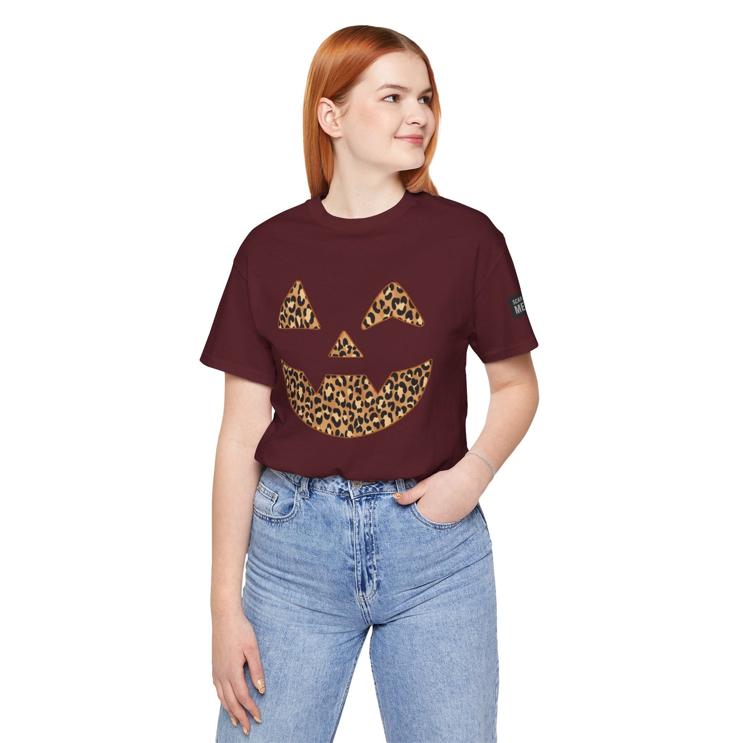 Leopard Print Jac O'Lantern Halloween Tee