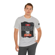 Funny Dad Joke Short Sleeve Tee, Papa Brings the Bacon
