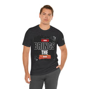 Funny Dad Joke Short Sleeve Tee, Papa Brings the Bacon