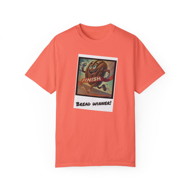Unisex Bread Winner T-Shirt in vibrant color with unique print, made from 100% US cotton, garment-dyed for softness.