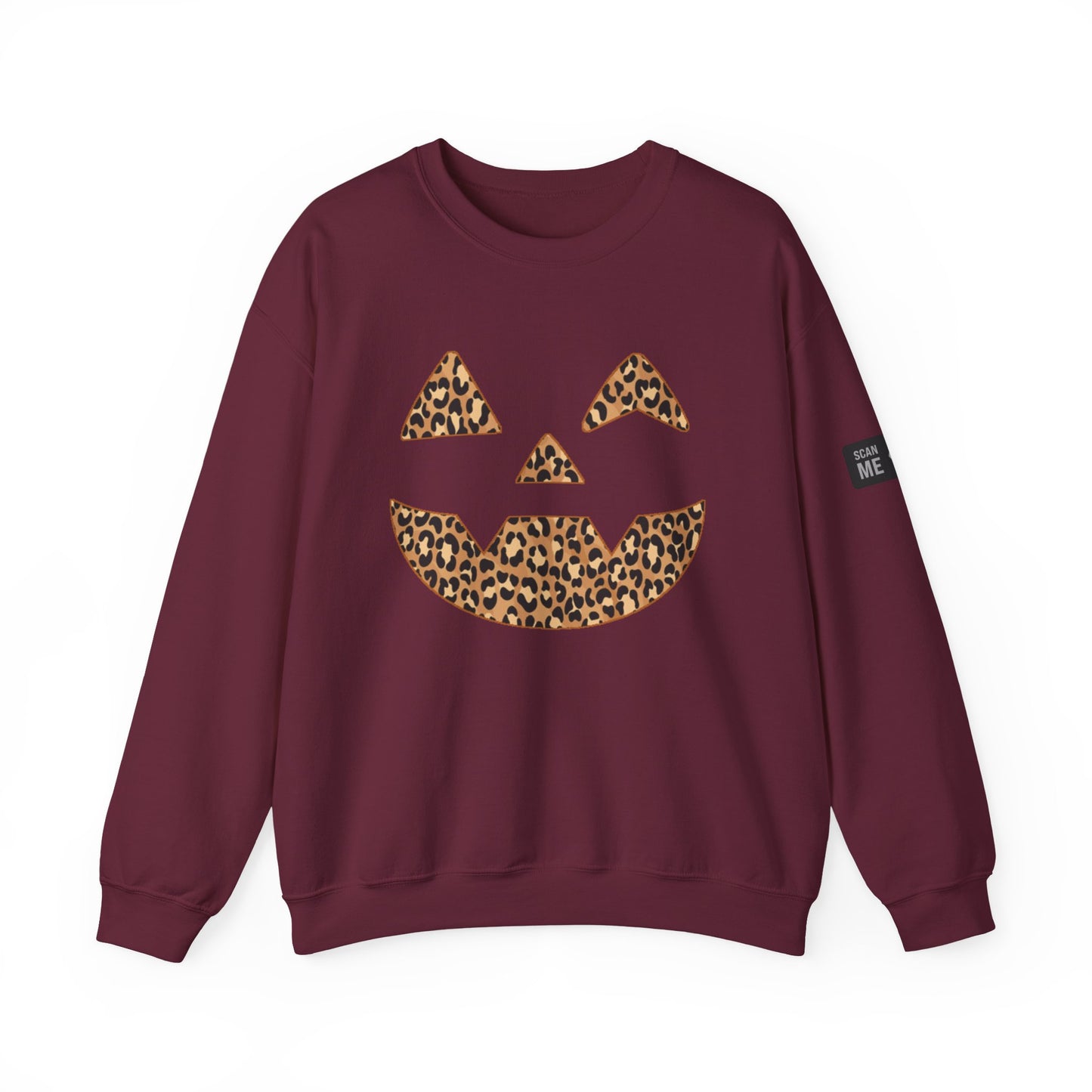 Leopard Print Jack-O'-Lantern Sweatshirt