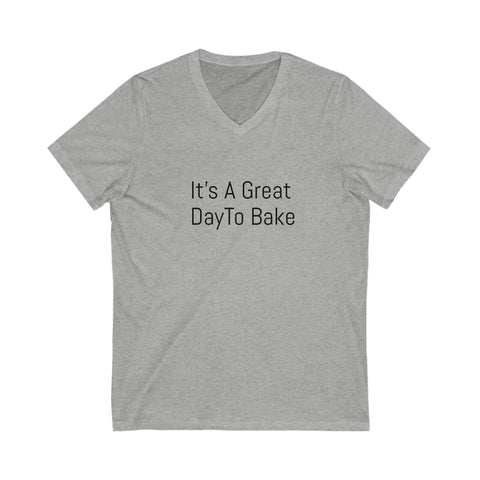 Baking Enthusiast V-Neck Tee with "It&