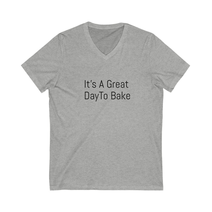 Baking Enthusiast V-Neck Tee with "It&