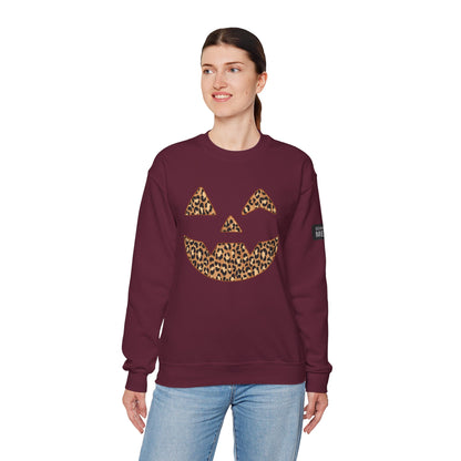 Leopard Print Jack-O'-Lantern Sweatshirt