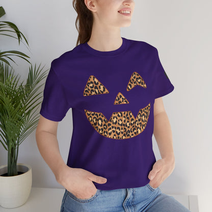 Leopard Print Jac O'Lantern Halloween Tee