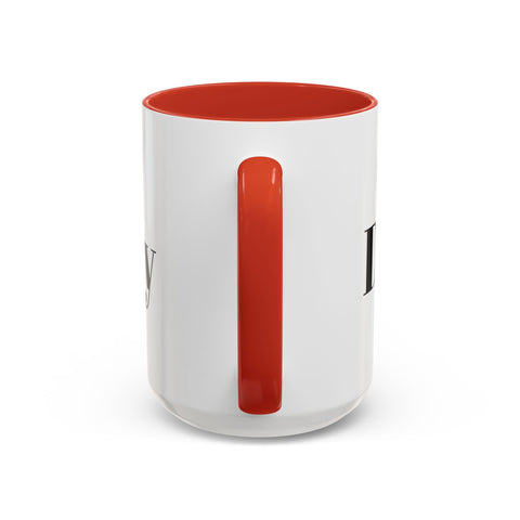 Motivational accent coffee mug with red handle and interior, featuring "Do It Today" design.