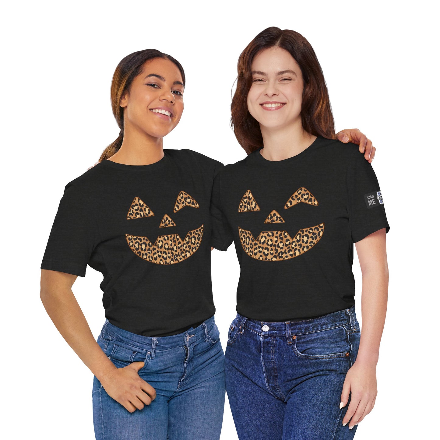 Leopard Print Jac O'Lantern Halloween Tee