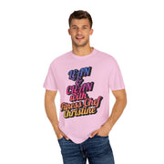 Unisex garment-dyed T-shirt with motivational "Lean & Clean with Fitness Chef Christine" print.