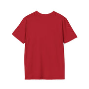 Unisex Softstyle T-Shirt in red, back view, ideal for casual wear and motivation.