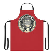 Personalized chef's apron with 5-color straps, durable polyester, tie-back closure.