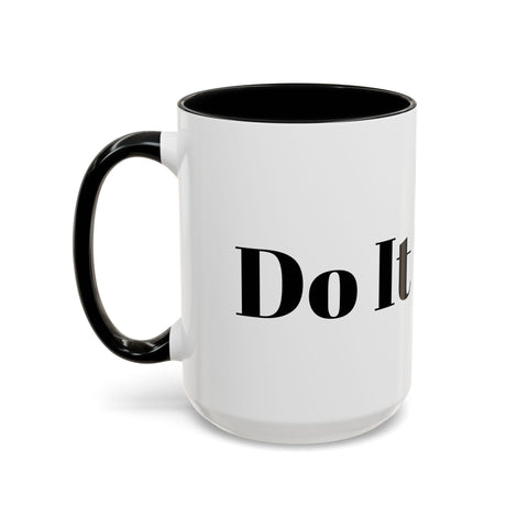 Motivational accent coffee mug with "Do It Today" text in vibrant colors, perfect for home and office.