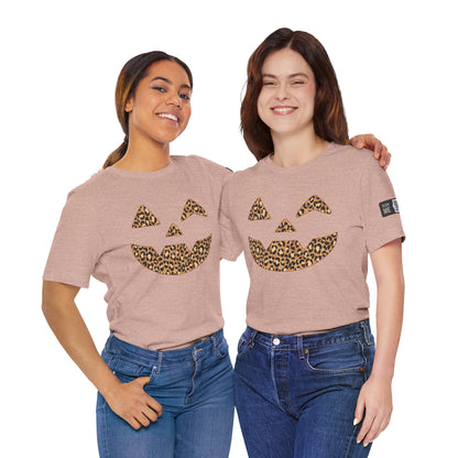 Leopard Print Jac O'Lantern Halloween Tee
