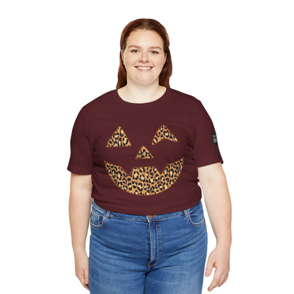 Leopard Print Jac O'Lantern Halloween Tee