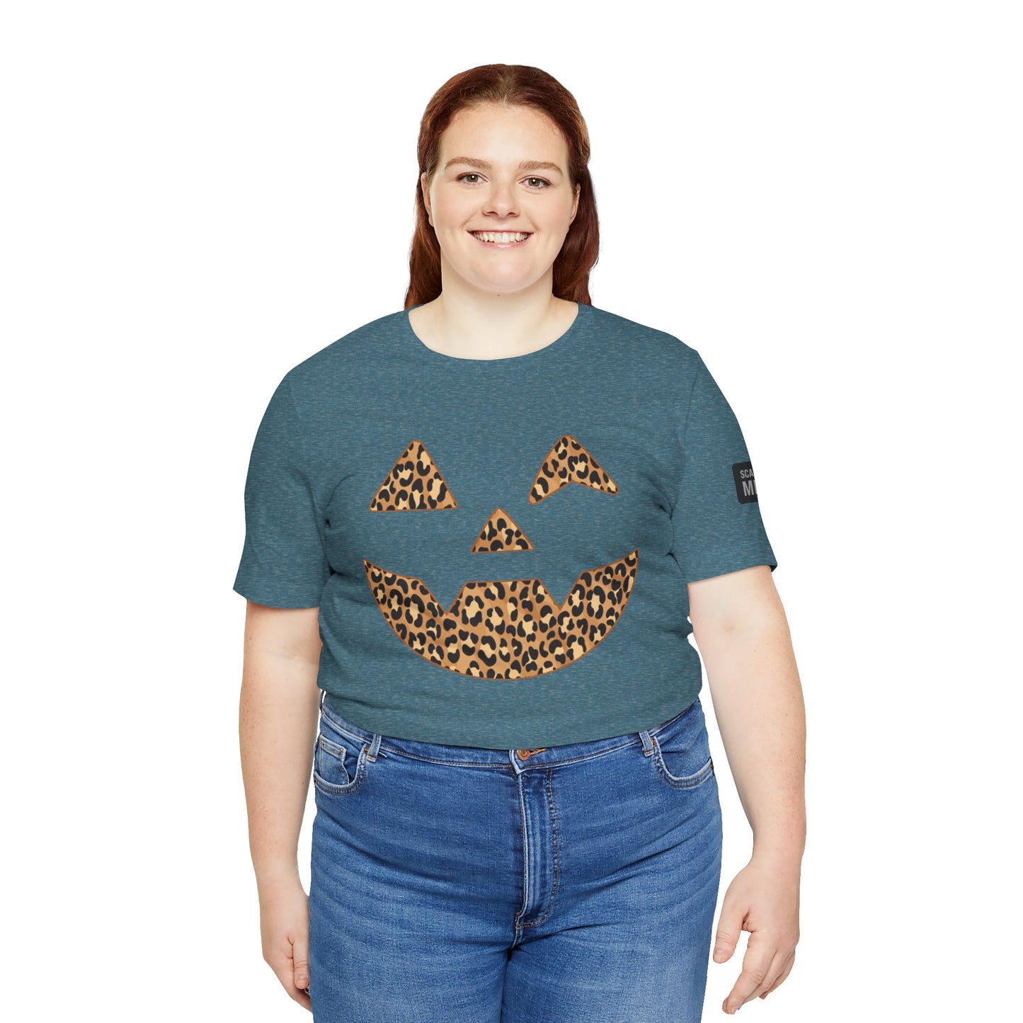 Leopard Print Jac O'Lantern Halloween Tee