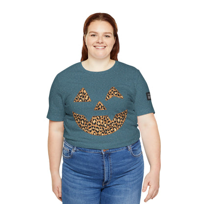 Leopard Print Jac O'Lantern Halloween Tee
