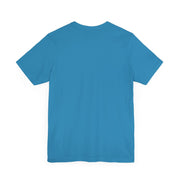 Blue unisex "I Am On F.I.R.E." motivational t-shirt, lightweight and breathable for casual wear.