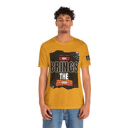 Funny Dad Joke Short Sleeve Tee, Papa Brings the Bacon