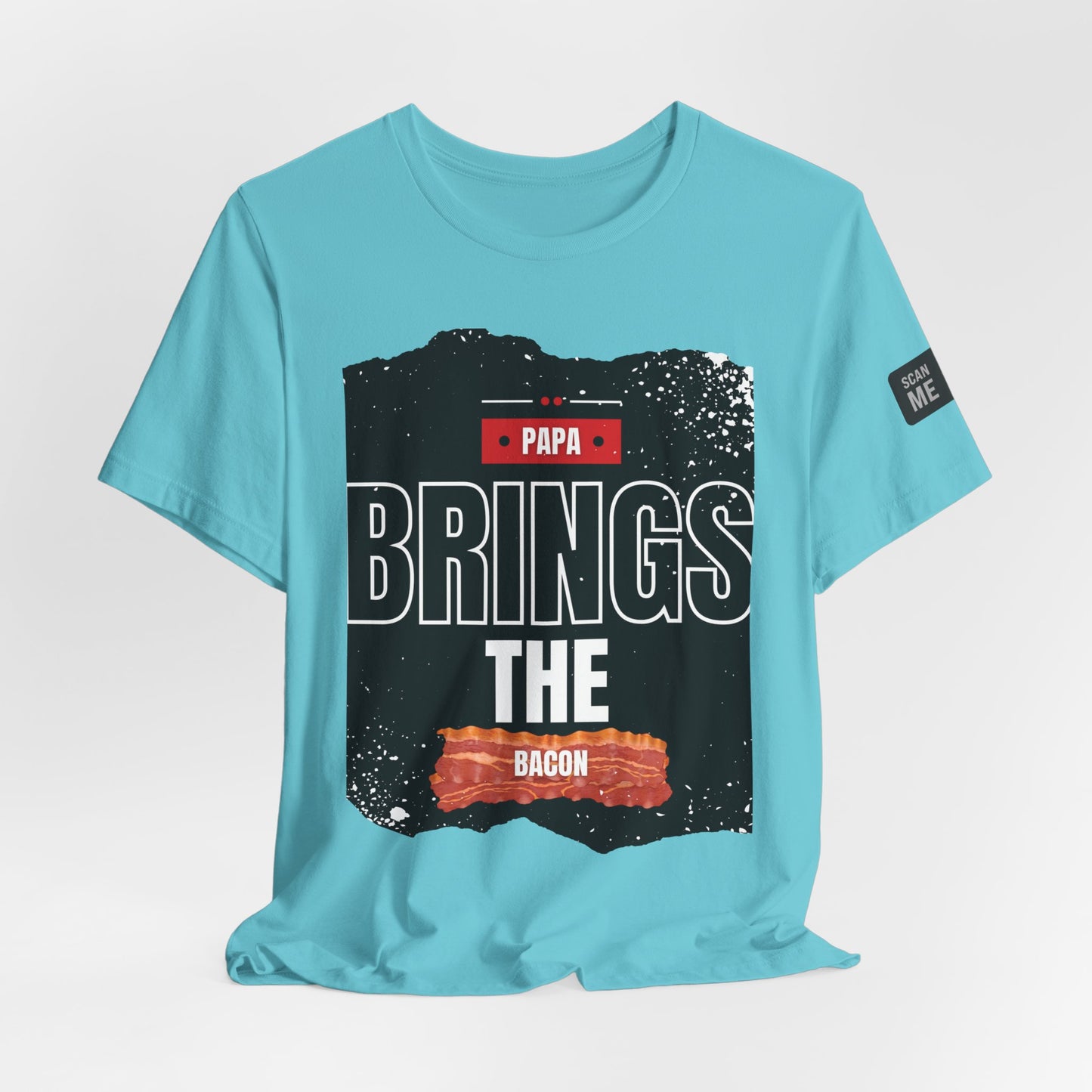 Funny Dad Joke Short Sleeve Tee, Papa Brings the Bacon