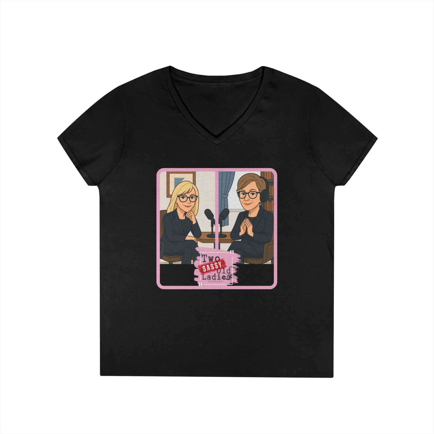 Sassy Ladies' V-Neck T-Shirt, Funny Tee, Gifts for Friends, Birthday Shirt, Retro Vibe, Mother's Day Gift