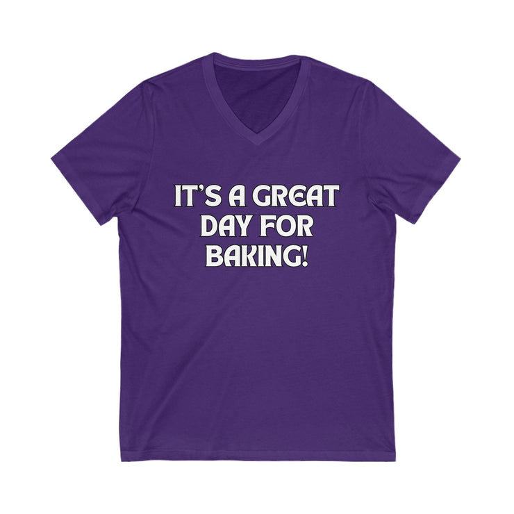Baking Enthusiast V-Neck Tee with "It&