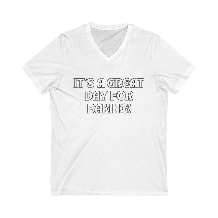 Baking Enthusiast V-Neck Tee with "It&