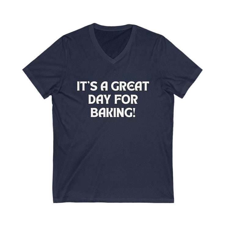 Baking Enthusiast V-Neck Tee with "It&