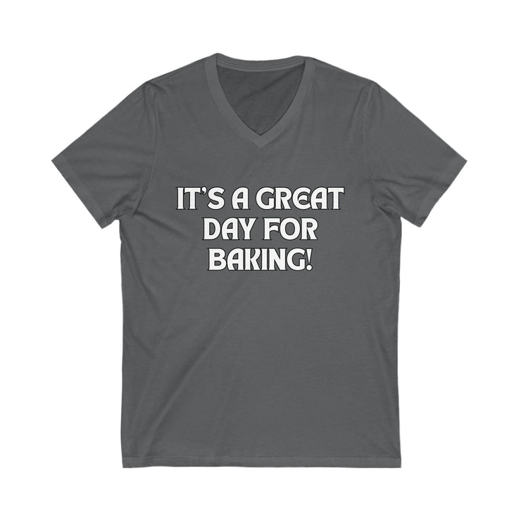 Baking Enthusiast V-Neck Tee with "It&