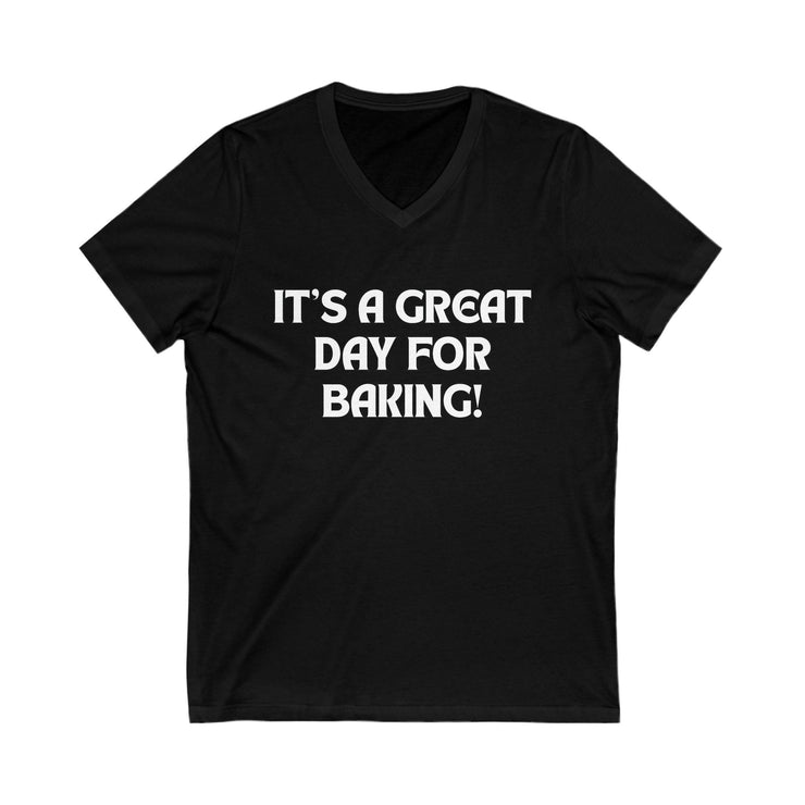 Baking Enthusiast V-Neck Tee with "It&
