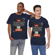 Funny Dad Joke Short Sleeve Tee, Papa Brings the Bacon
