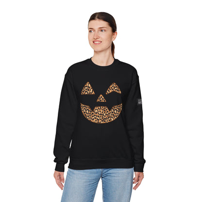 Leopard Print Jack-O'-Lantern Sweatshirt