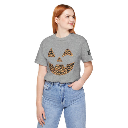 Leopard Print Jac O'Lantern Halloween Tee