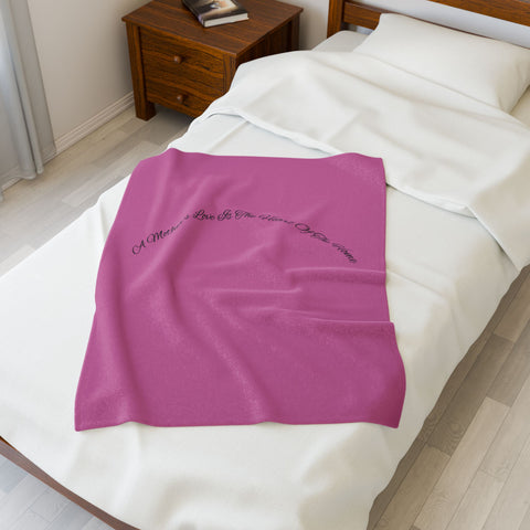 Cozy Velveteen Plush Blanket - A Mother&