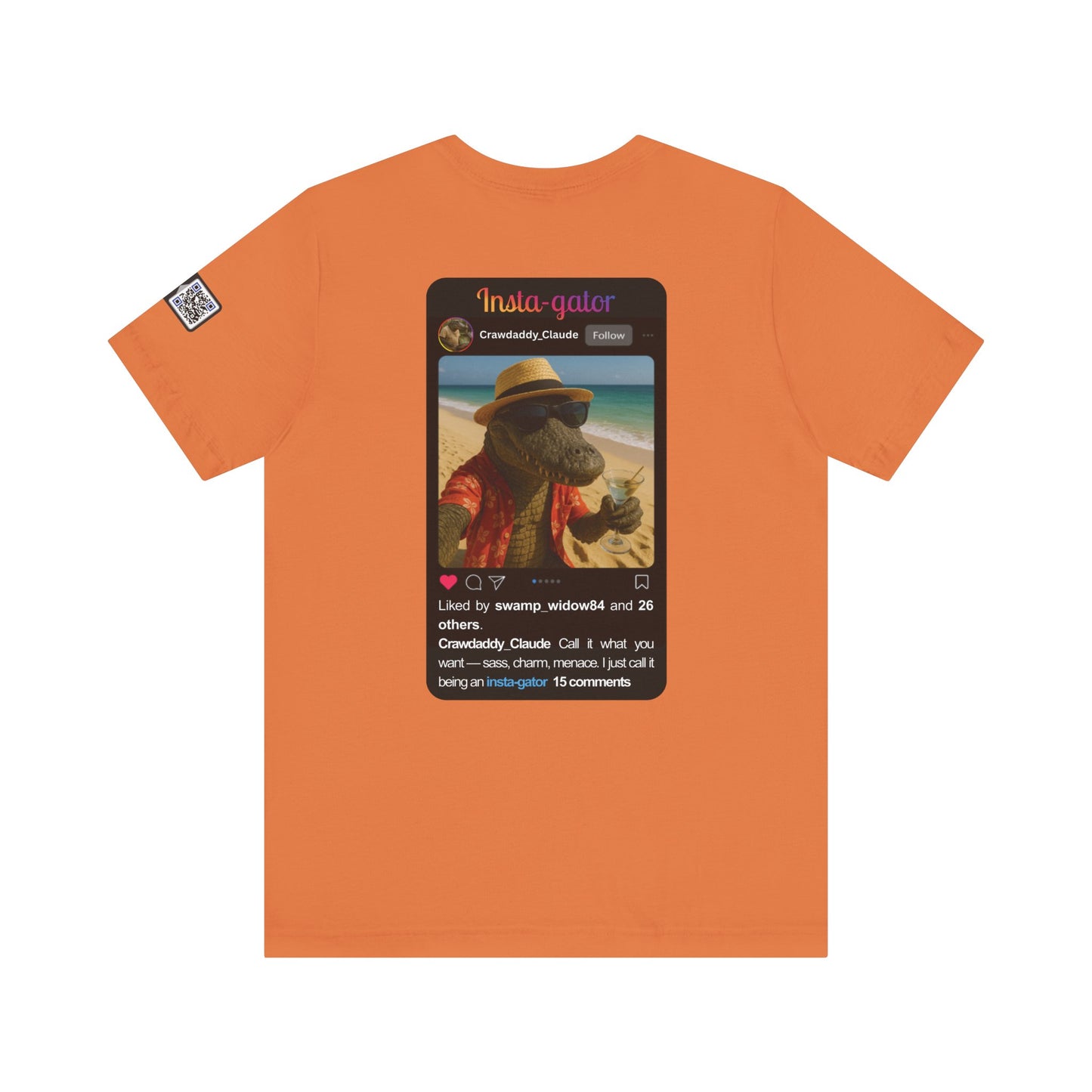Insta-gator Fun Unisex T-Shirt Style 1