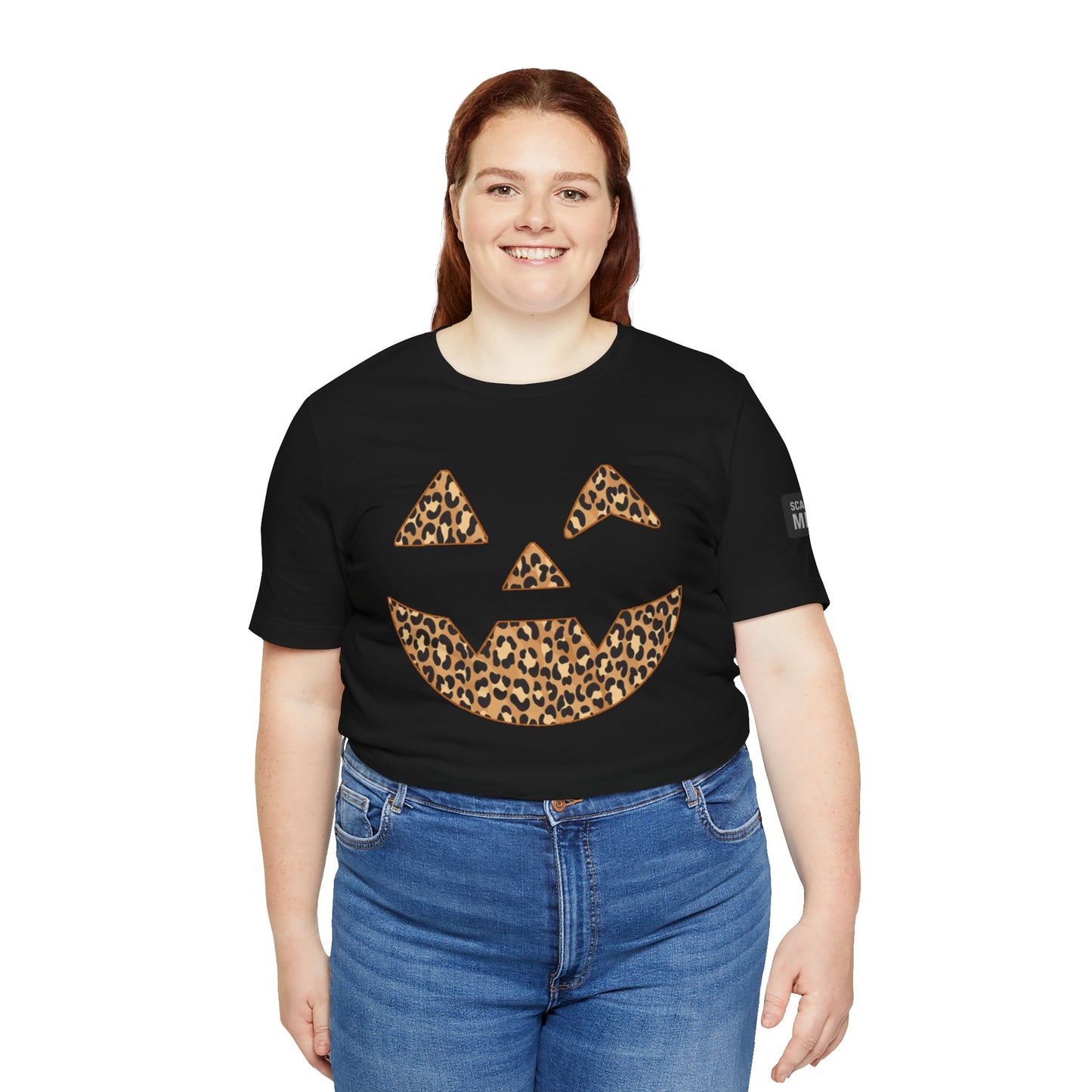 Leopard Print Jac O'Lantern Halloween Tee