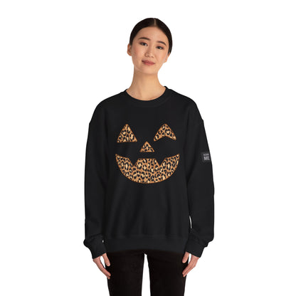 Leopard Print Jack-O'-Lantern Sweatshirt